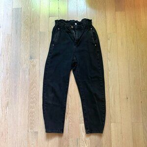 ZARA Black Denim Cinch Jeans